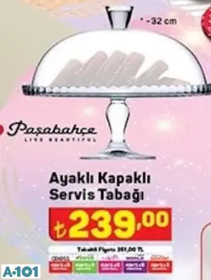 PAŞABAHÇE AYAKLI KAPAKLI SERVİS TABAĞI PAŞABAHÇE AYAKLI KAPAKLI SERVİS TABAĞI